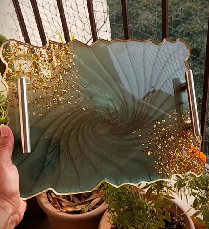 Customized Tray with Coasters
